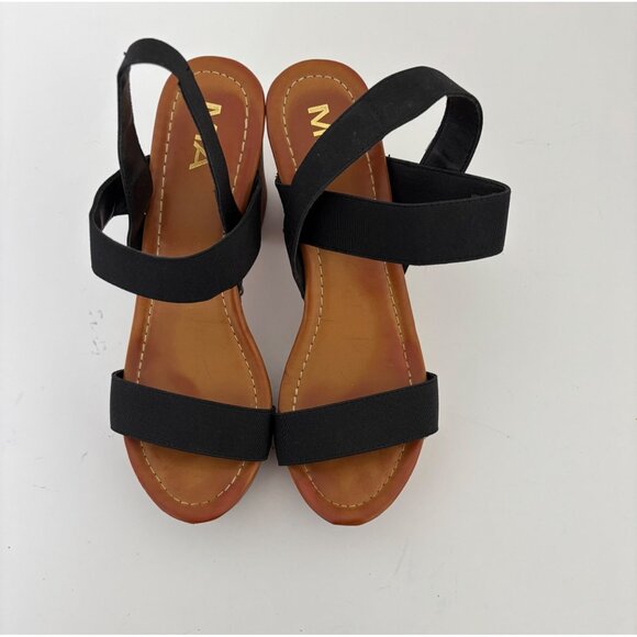 MIA Sandals 10~Fits 9 Chunky Platform Strappy Wooden Heel Retro Boho Cowgirl - Picture 4 of 15